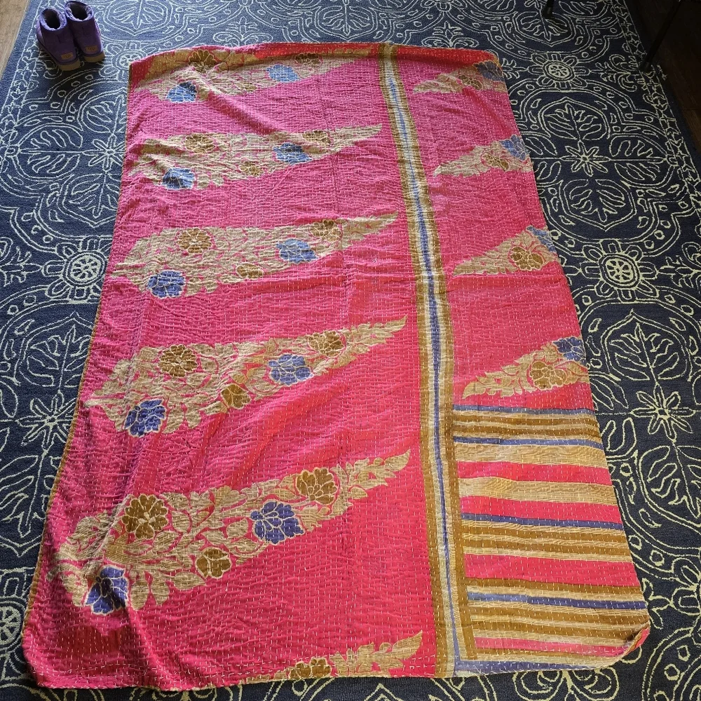 Kantha Quilted Blanket 55×85